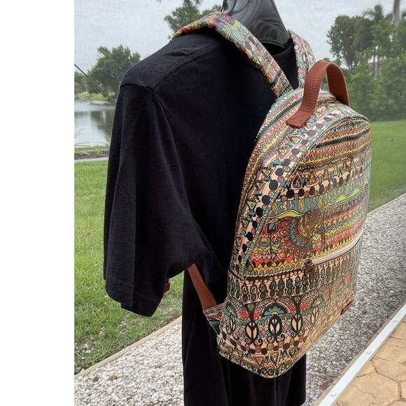 Sakroots Coated Artist Circle Bag Large Laptop Backpack - Picture 2 of 12